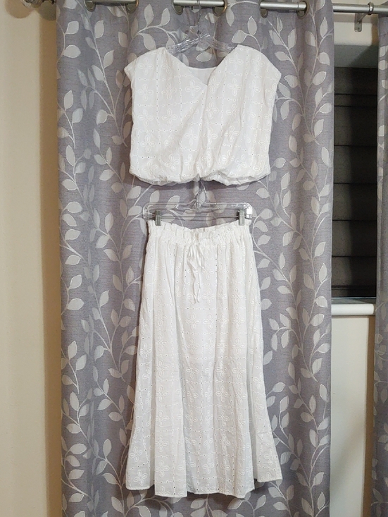 Blu Pepper Dresses & Skirts - Blu Pepper White Eyelet Maxi Skirt Set